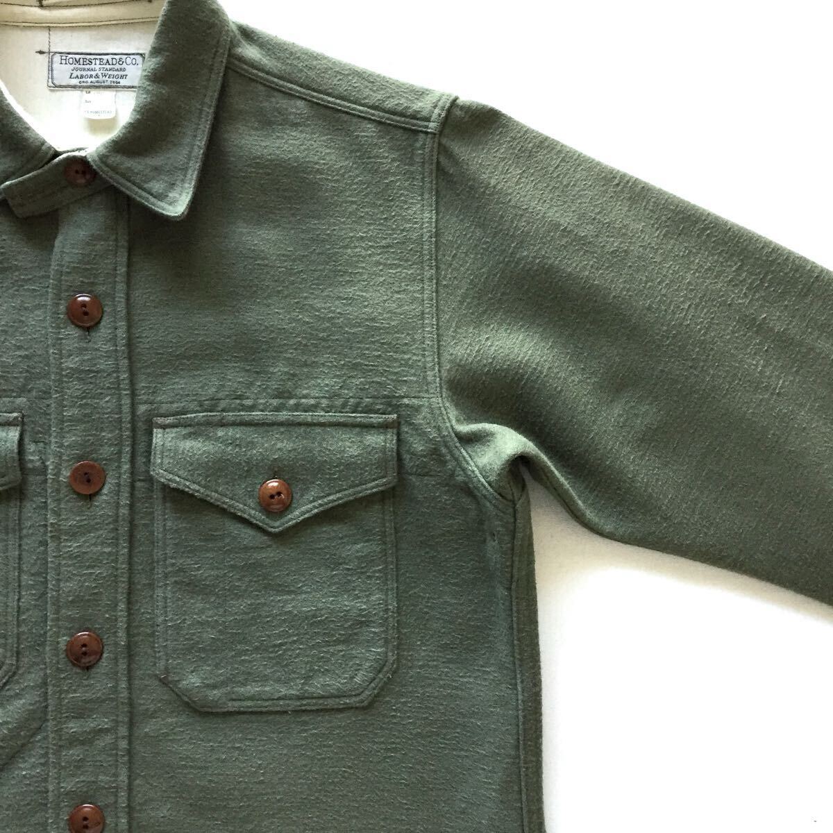 J.S Homestead Work shirt jacket ジャーナルスタンダード ホームステッド ワーク シャツジャケット Sサイズ 日本制 JAPAN MADE MILITARY