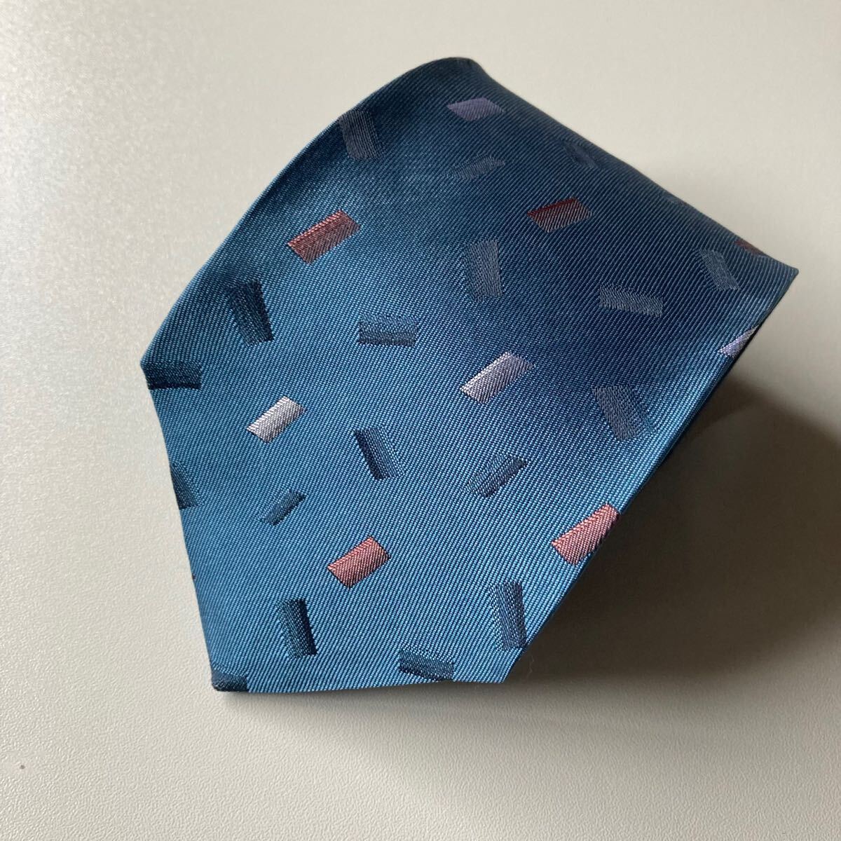 ネクタイ paul ポリエステル メンズ 洗濯可能 青緑色 ビジネス カジュアル軽量 細身 即決_画像1