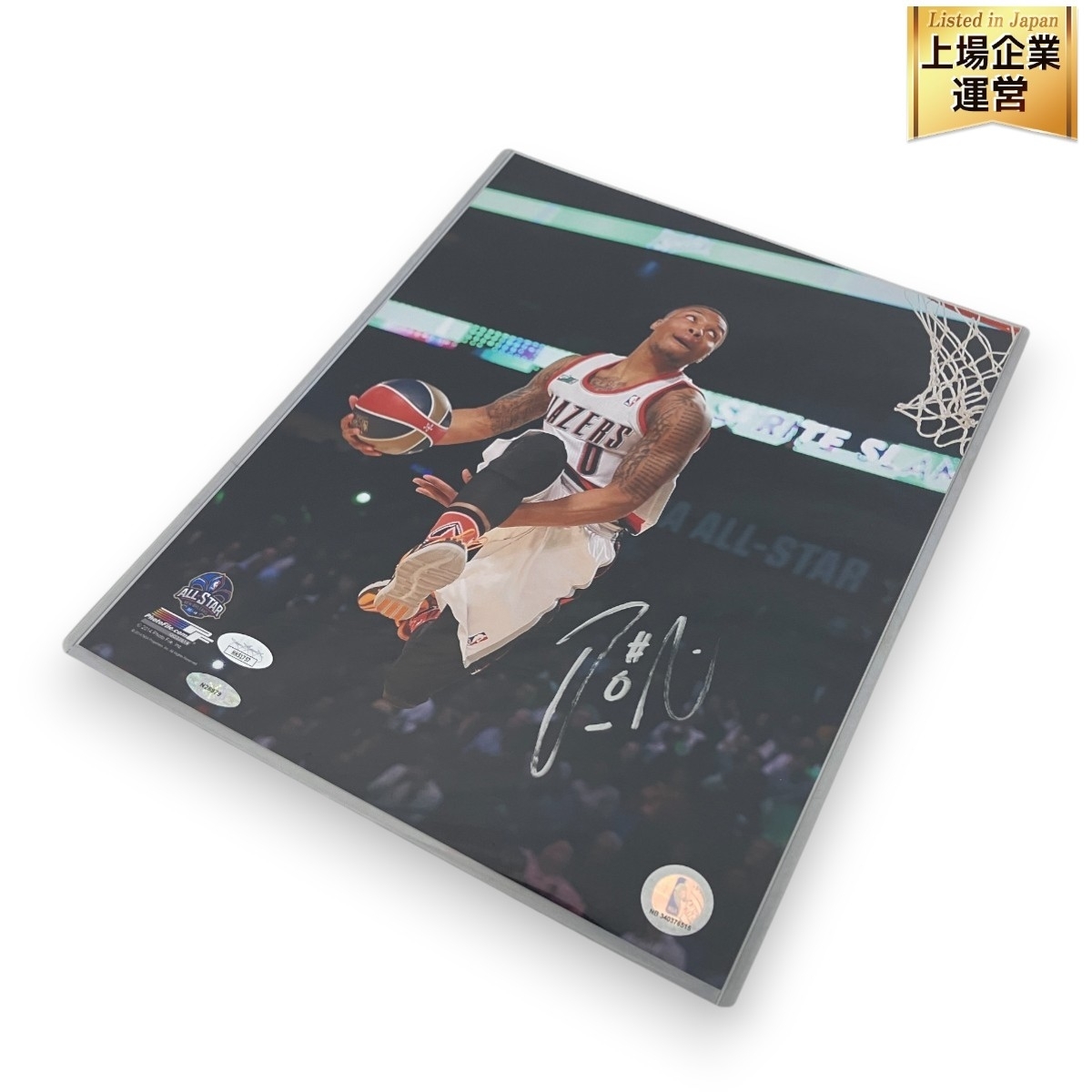 NBA 公式 2014年 オールスター 11×14 ポスター デイミアン・リラード 選手 サイン入り 中古 Z9279055