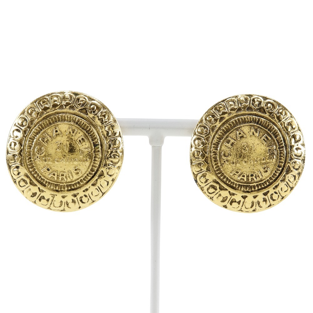 CHANEL シャネル ココマーク 31 RUE CAMBON ヴィンテージ イヤリング 金メッキ 約30.0g レディース【I211824229】中古
