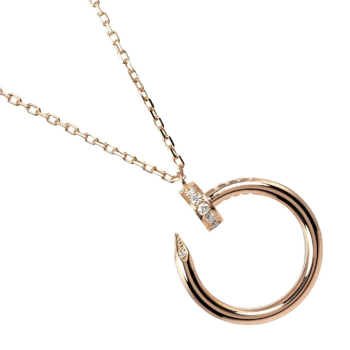 カルティエ CARTIER ジュストアンクル ネックレス K18PG ピンクゴールド ダイヤモンド 約5.66g中古
