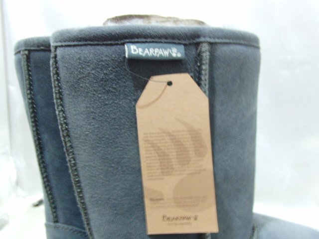 BEARPAW ベアパウ Emma8 ムートンブーツ 箱付き タグ付き美品 サイズ 24cm グレー シューズ_画像4