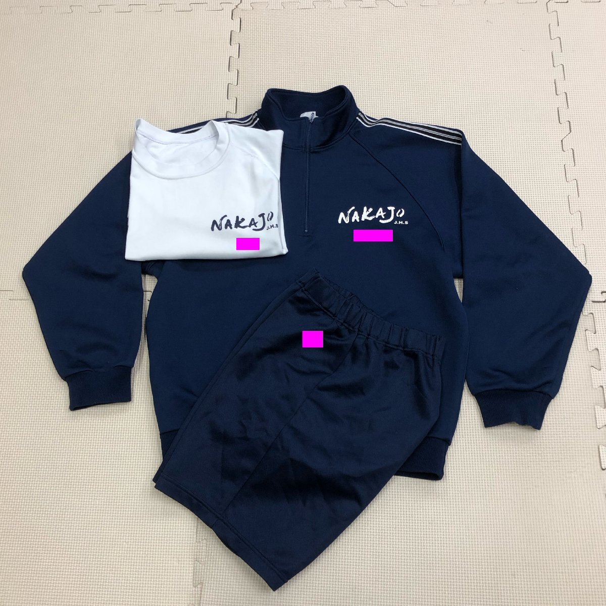 M1168/Y(中古)新潟県 中条中学校 [体操着 3点] [長袖：170] [半袖：M] [ハーフパンツ：160] 指定品/男子生徒/体操服/ジャージ