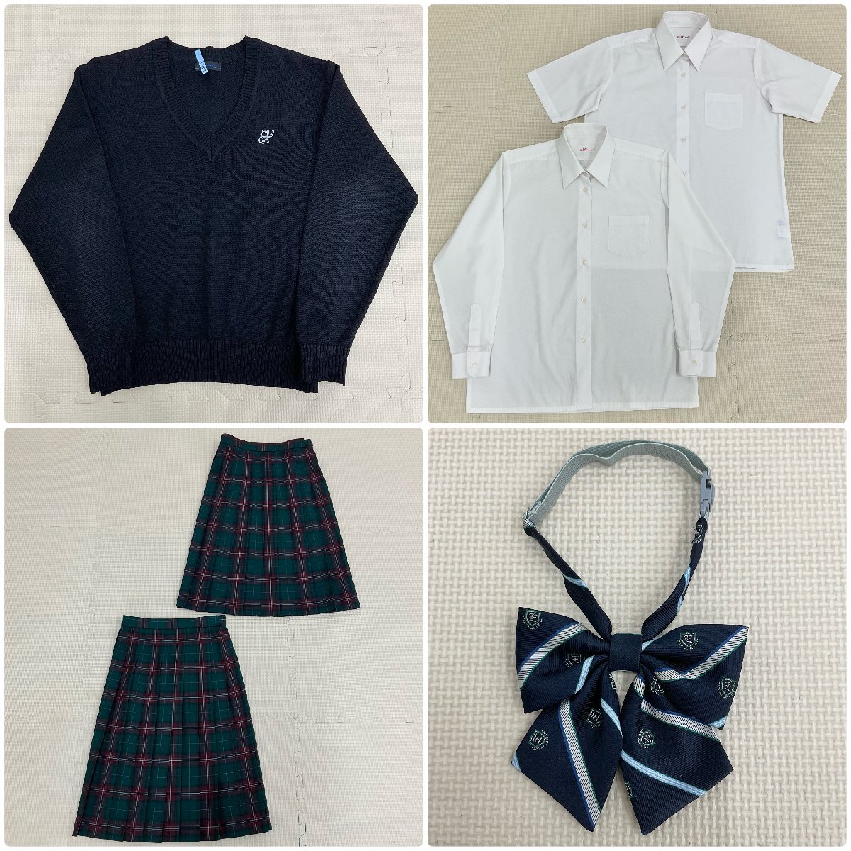 U1374/S1487(中古)茨城県 江戸川学園取手高校 女子制服8点 /校章 U1374/S1487(中古)茨城県 江戸川学園取手高校 女子制服8点 /校章