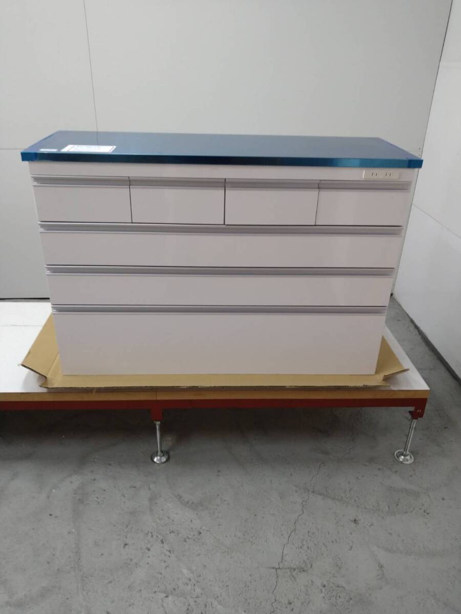 ◎61013 未使用品 展示品 ステンレス頑丈カウンター 幅120 ホワイト 定価54,780円