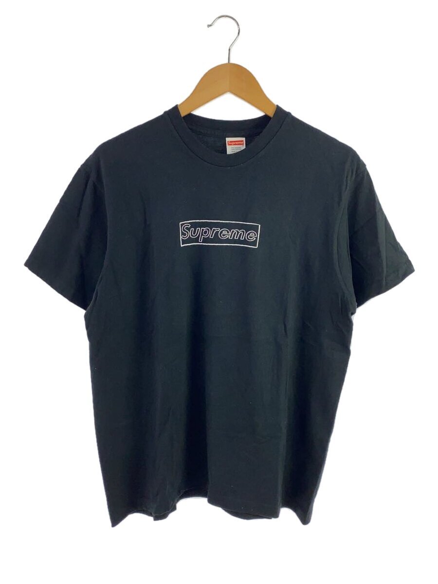 Supreme◆21SS/KAWS Chalk Logo Tee/Tシャツ/M/コットン/ブラック//