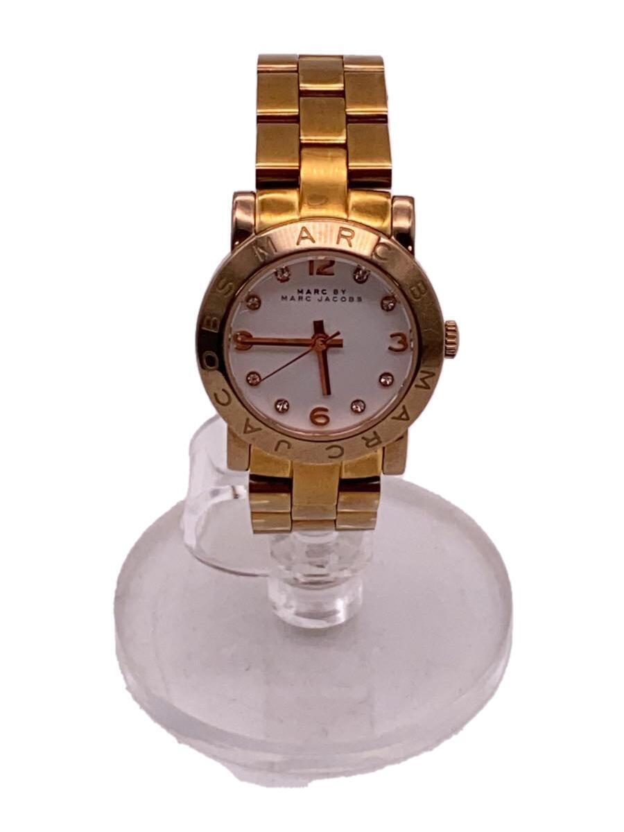 MARC BY MARC JACOBS◆クォーツ腕時計/アナログ/-/WHT/GLD//