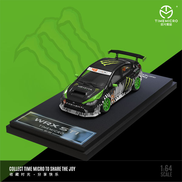 1/64　TIME MICRO　SUBARU　WRX STI　モンスターエナジー　MONSTER　スバル　ミニカー　timemicro●Ｍ１０８