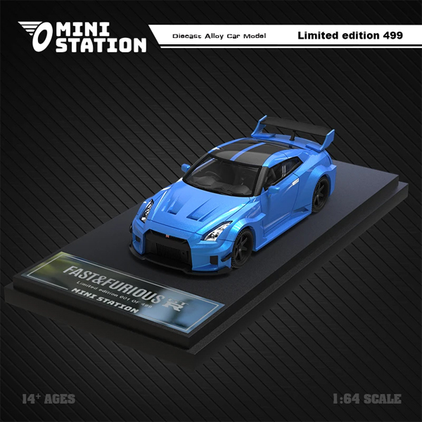 1/64　MINI STATION　NISSAN　GTR　R35　3.0　日産　ワイルドスピード　ワイスピ　ミニカー　ministation●M１２２