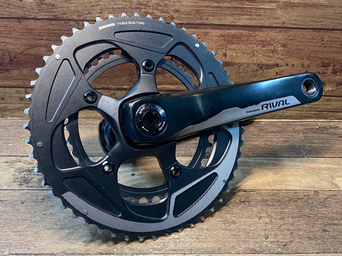 流行り の ブランド - 2024年おすすめのアイテム満載 SRAM スラム IL396 ライバル PF30 11S 52/36T 172.5mm クランクセット 22 RIVAL クランク