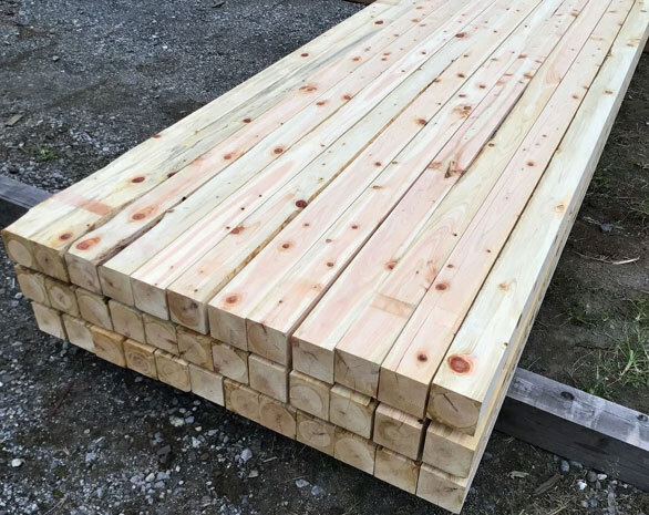 お徳用！ひのき角材　未乾燥　プレーナー 4000×90×90ミリ【宅配便出荷不可】