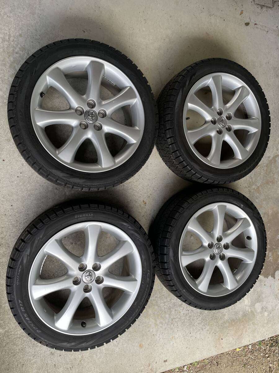 トヨタウィッシュ純正ホイール17インチ スタットレス225/45/R17 トヨタウィッシュ純正ホイール17インチ スタットレス225/45/R17