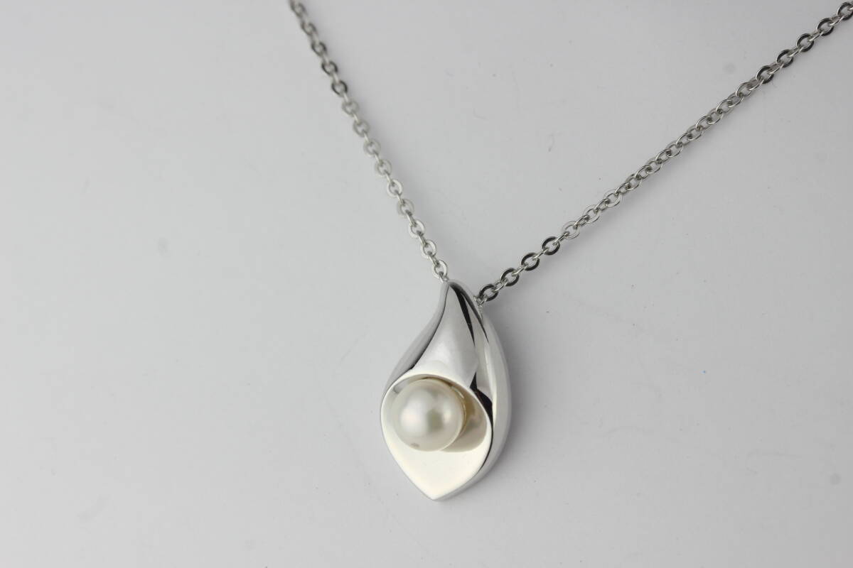 TASAKI パール 6mm ネックレス SIILVER 社外チェーン