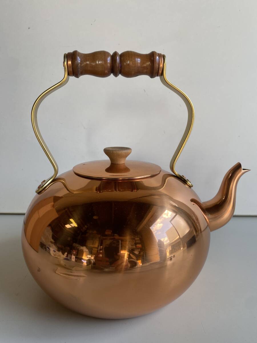 ④t397*TAGUSta- gas * kettle copper copper made kettle Portugal made antique kettle copper copper. ...... kitchen articles beautiful goods box attaching 