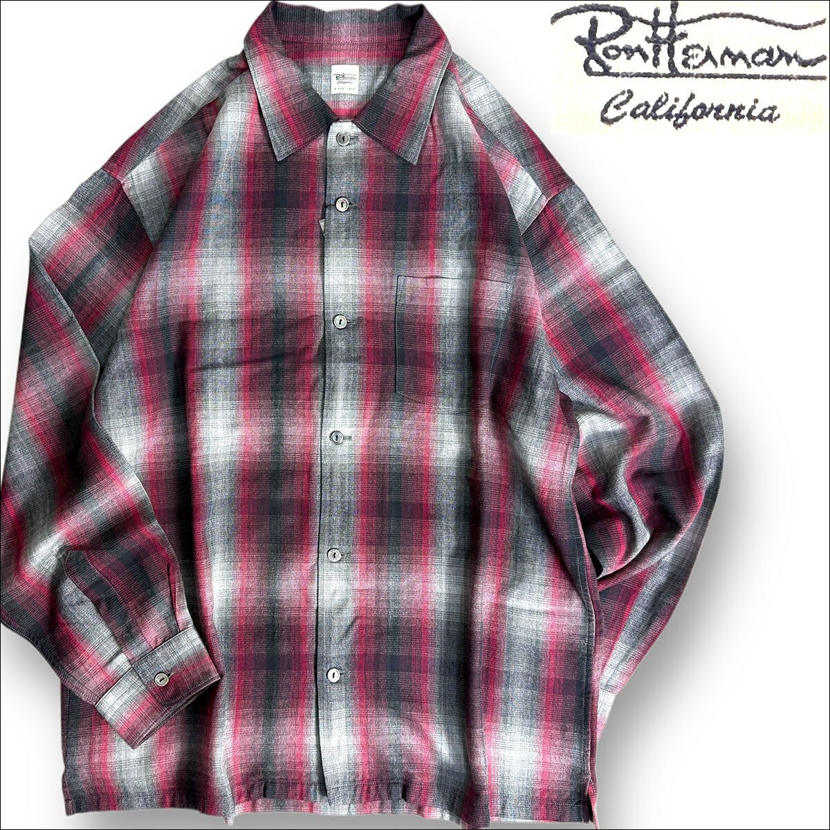 RRL ロンハーマン別注 オンブレチェックシャツ (レッド)|メンズ RRL ロンハーマン別注 オンブレチェックシャツ (レッド)|メンズ