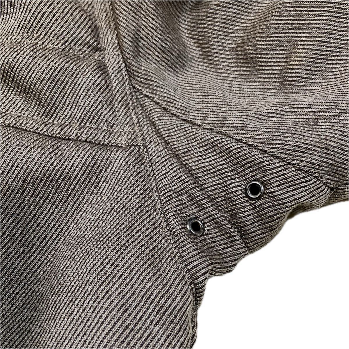 美品★ランバンスポーツ♂ピュアウール中綿スポーツジャケット★茶グレー_画像8