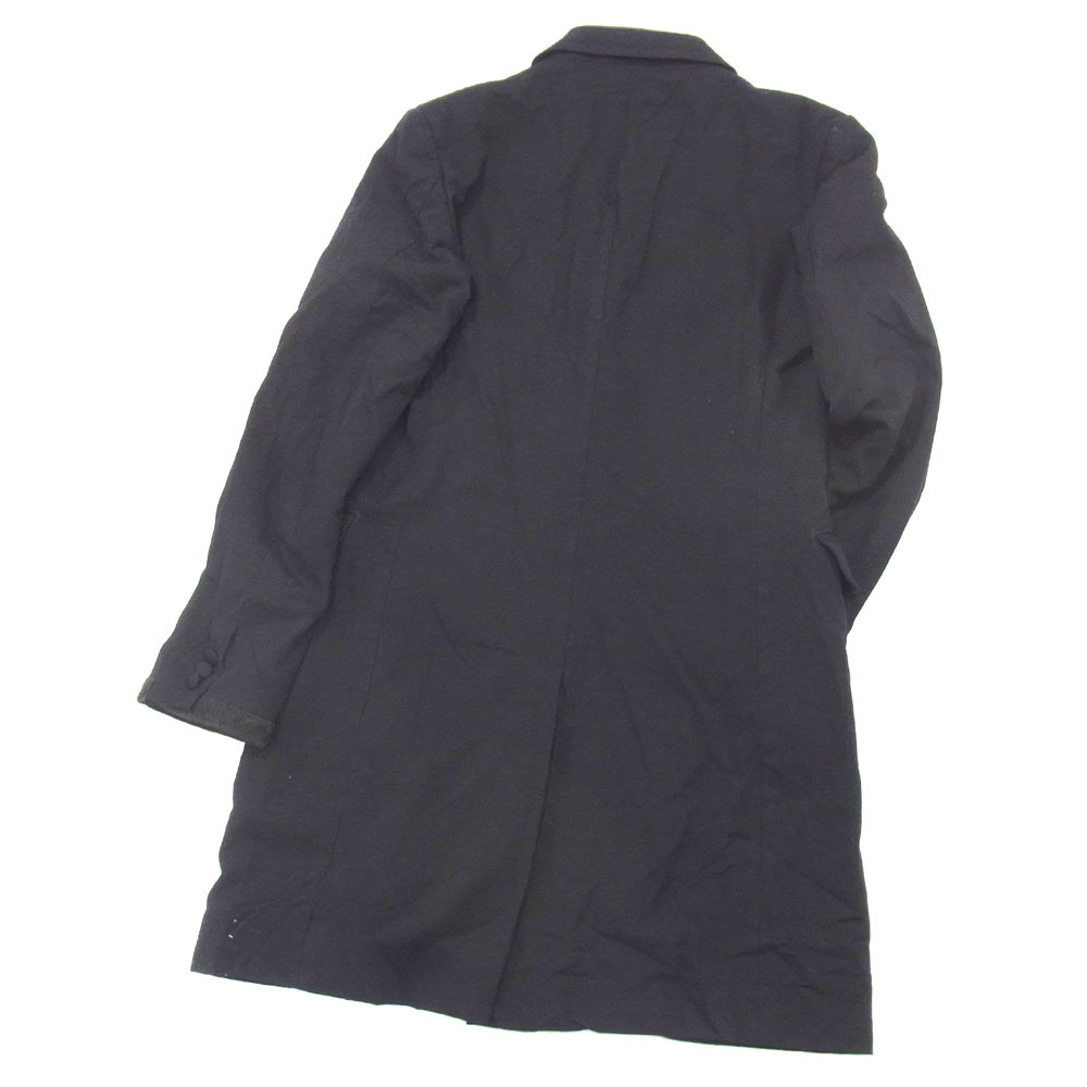 定価10萬円以上●COMME des GARCONS HOMME コムデギャルソン チェスター コート ロング ブラック メンズ XSサイズ ナイロン ミリタリー