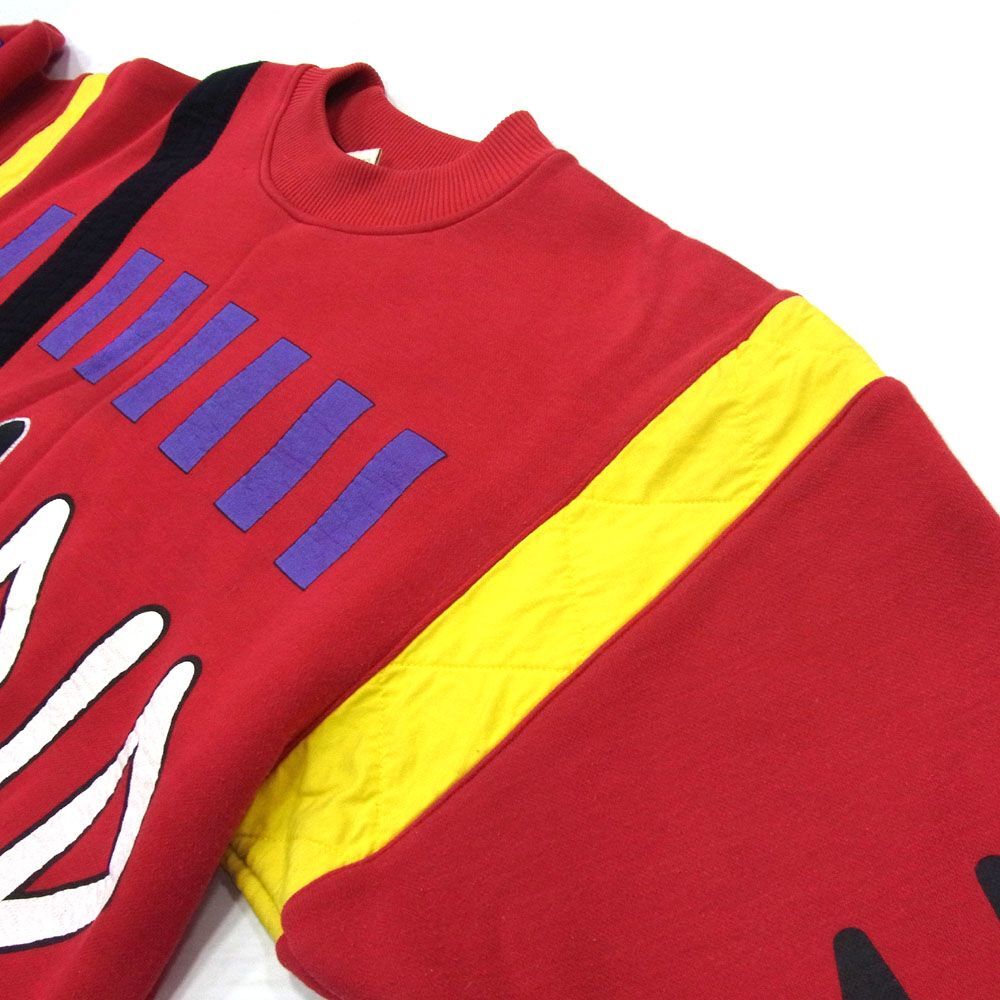 VINTAGE●adidas アディダス 80s 90s スウェット トレーナー 総柄 長袖 プルオーバー 希少 メンズ 大きいサイズ オールド トレフォイルロゴ