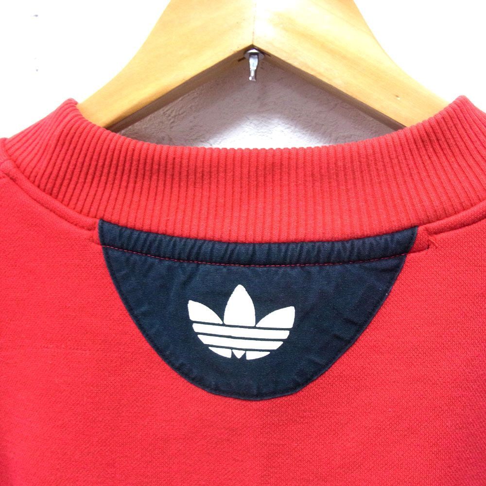 VINTAGE●adidas アディダス 80s 90s スウェット トレーナー 総柄 長袖 プルオーバー 希少 メンズ 大きいサイズ オールド トレフォイルロゴ