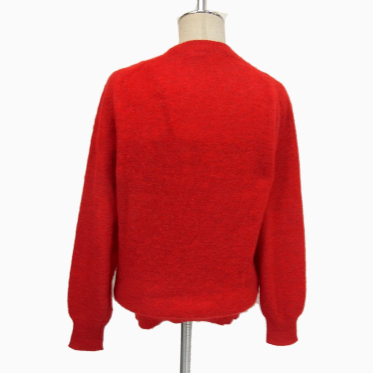  Vintage *GIVENCHY вязаный свитер красный Logo вышивка ji van si. осень-зима предмет женский 