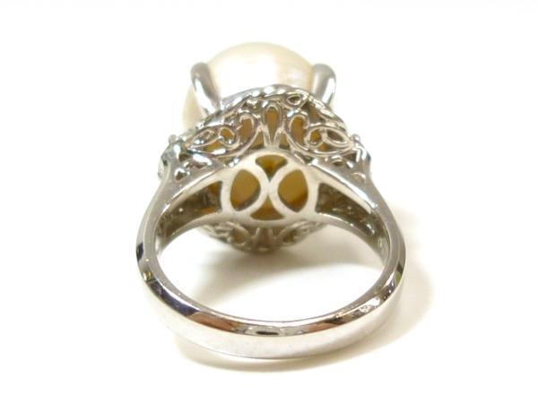 【Pt900】 豪華！大粒！パール12mm & ダイヤモンド プラチナ リング 10.5號 パーティー フォーマル 冠婚葬祭 Platinum Pearl Diamond◇J