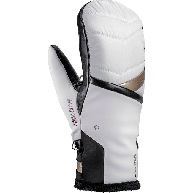 24LEKI　SNOWFOX 3D WOMEN　MITTEN　WHITE/GOLD　7.0　定価￥16500　暖かくて快適！50％OFF即決