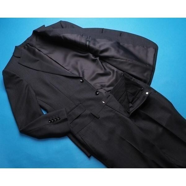 新品 STUDIO by DURBAN ダーバン 秋冬総裏 Super100'S 艶感ウール100% マイクロドビー織柄 スーツY7濃灰(97) 0400288_画像3