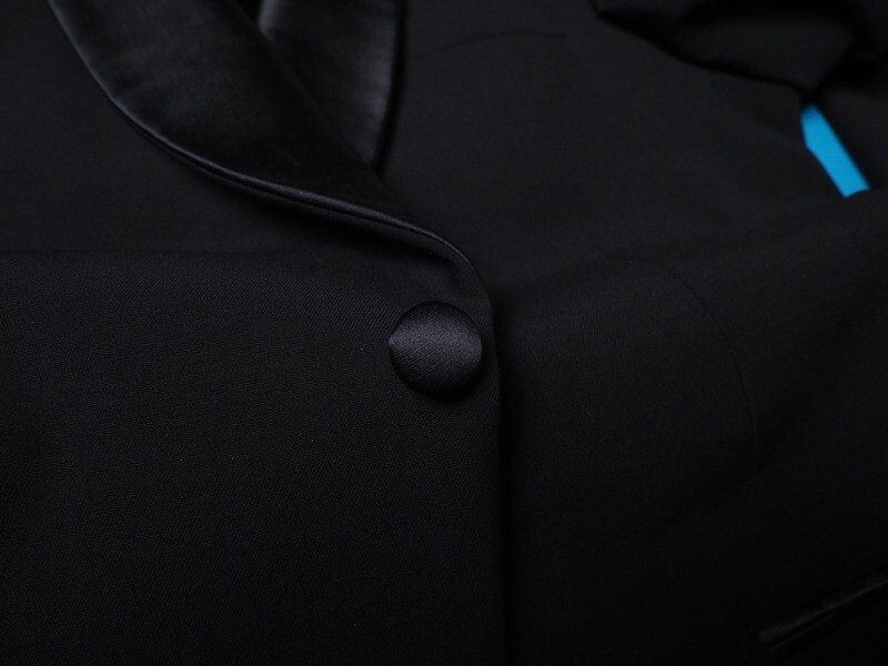 新品定価14萬円 gotairiku 五大陸 WEAR BLACK 秋冬 シルク襟 ショールカラー タキシード/スーツ38(A6)紺(075) LM0179