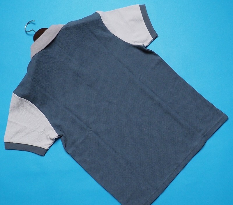 新品正規(guī)品 Paul Smith ポールスミス ストライプ刺繍 鹿の子 半袖ポロシャツMブルー(052) 30-7347