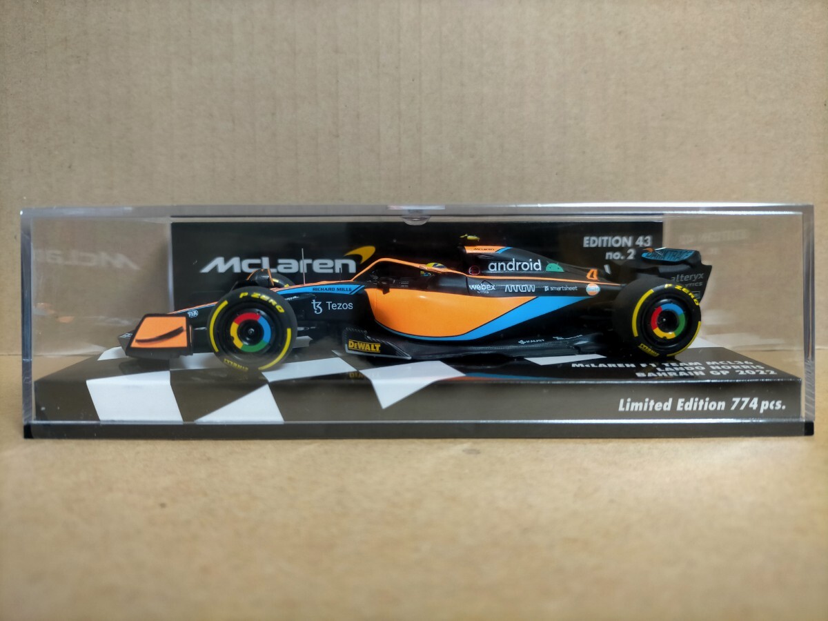 PMA 1/43 マクラーレン メルセデス F1 MCL36 L.ノリス No.4 2022 バーレーンGP 限定774台