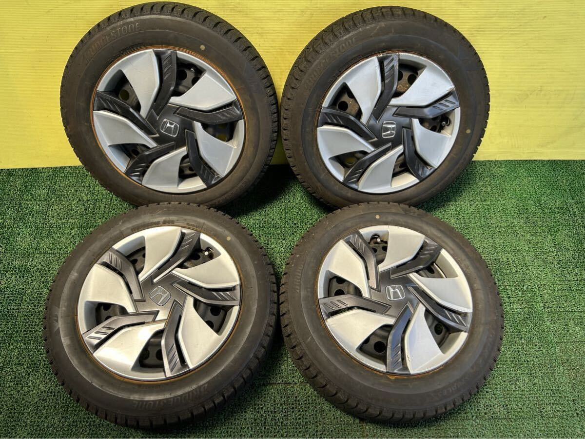 175/65R15 スタッドレス ブリヂストンICEPARTNER2 4本セット　ホンダ純正フィット (ＧＫ?ＧＰ系)K4 4穴PCD100 ET+50 15×6J ハブ56mm