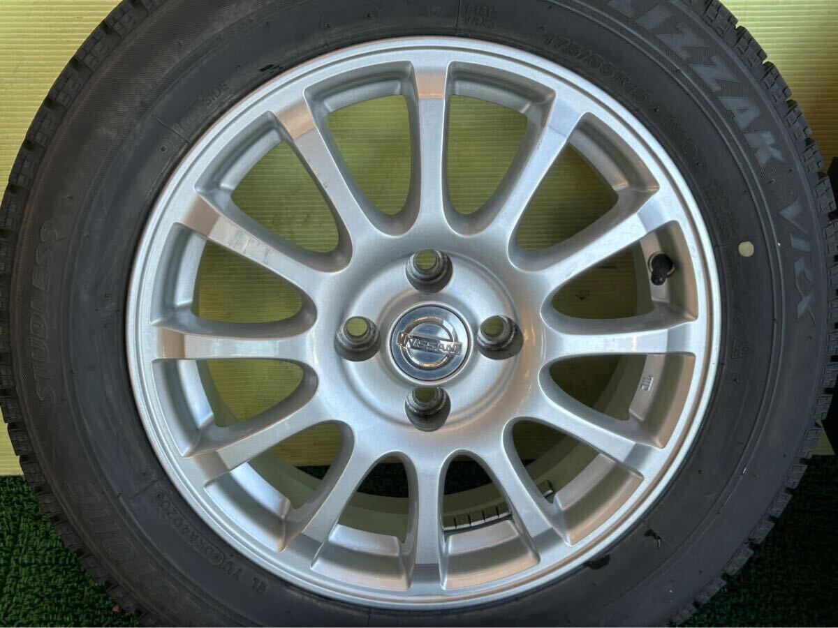 175/65R15 2020年スダットレス ブリヂストンブリザックVRX タイヤアルミセット　4穴 PCD100 ET+40 15×5.5J ハブ60mm キューブ等に
