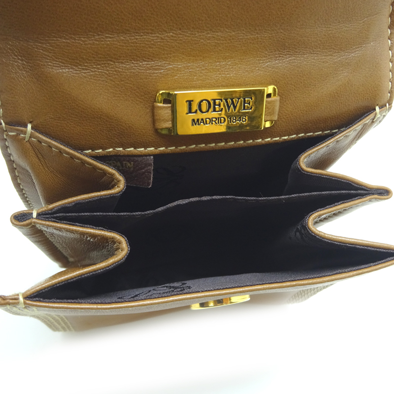 ［飯能本店］LOEWE ロエベ ショルダーミニポーチ ポーチ ラムスキン ブラウン レディース?メンズ DH75505