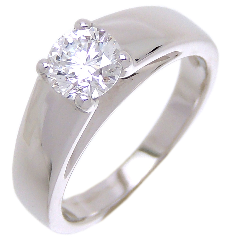 ［銀座店］BVLGARI ブルガリ 0.71ct ダイヤモンド グリフ ソリテール リング・指輪 Pt950プラチナ 10号 レディース DH76228_画像1