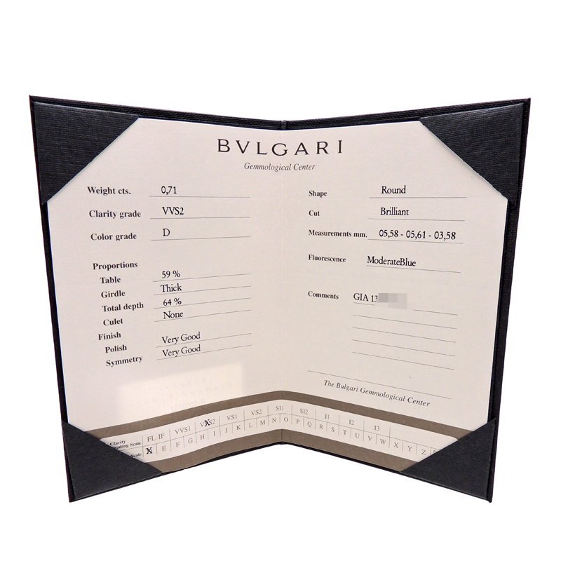 ［銀座店］BVLGARI ブルガリ 0.71ct ダイヤモンド グリフ ソリテール リング・指輪 Pt950プラチナ 10号 レディース DH76228_画像10
