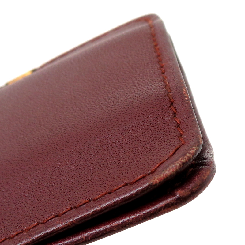 ［飯能本店］CARTIER カルティエ マストライン メガネケース その他小物 カーフ ボルドー レディース DH82218