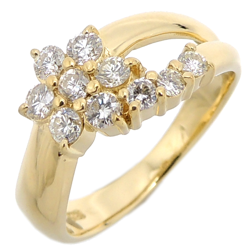 ［銀座店］Non Brand ノンブランド K18YG 0.50ct ダイヤモンド リング・指輪 K18イエローゴールド 12号 レディース DH68655