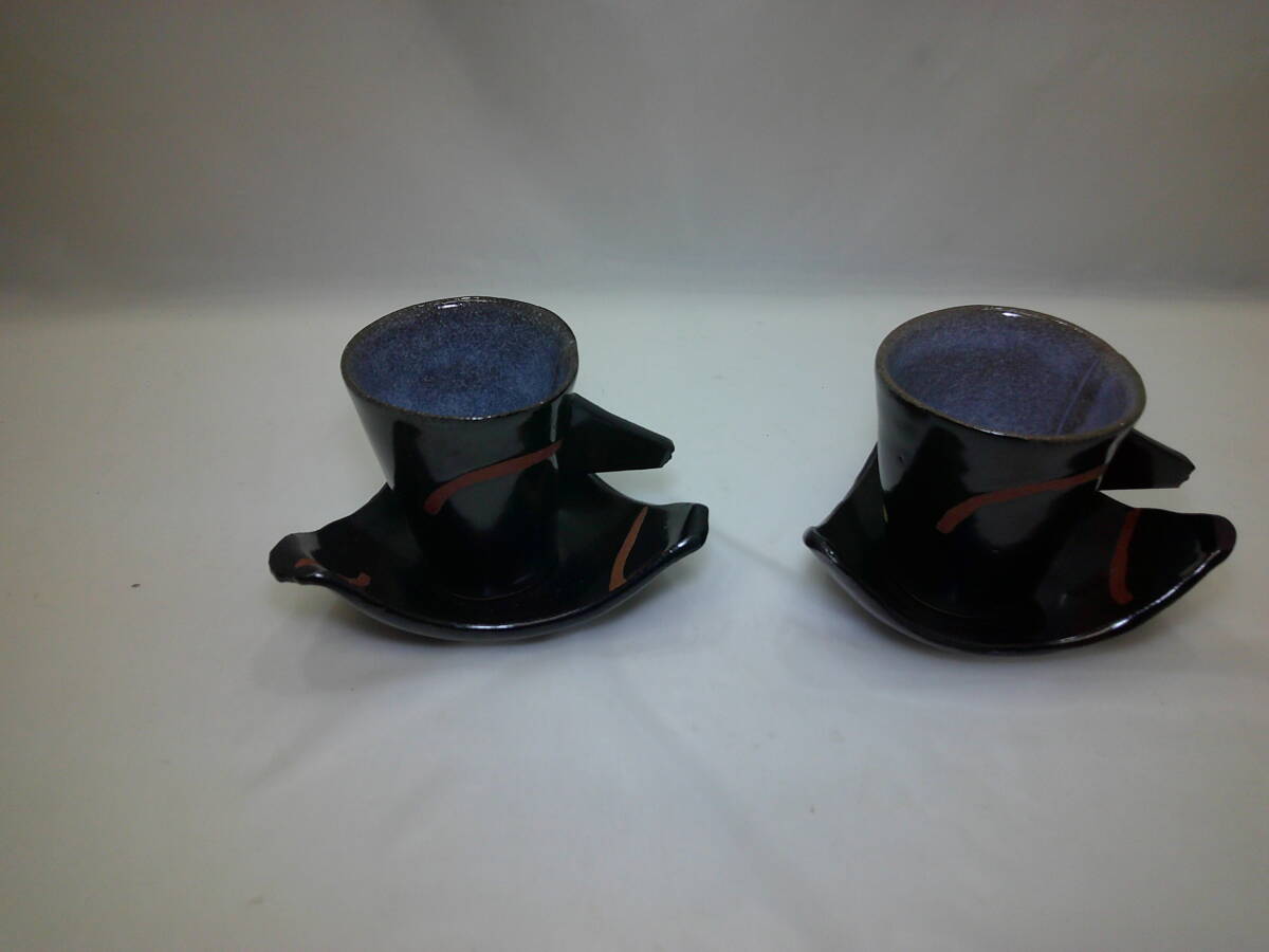 ＵＳＥＤ品　おしゃれな器　ペア カップ ソーサー コーヒー カップ ペア　kei　陶器