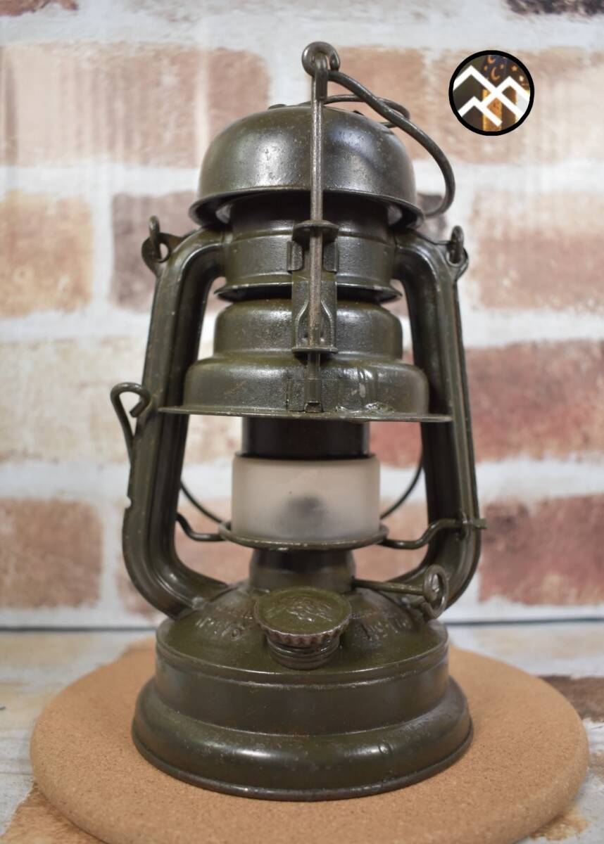★超激レア品★ Feuerhand 176LU 純正フロストホヤ 1940~1942 フュアーハンド ドイツ オリジナルペイント ランタン キャンプ 燃焼確認