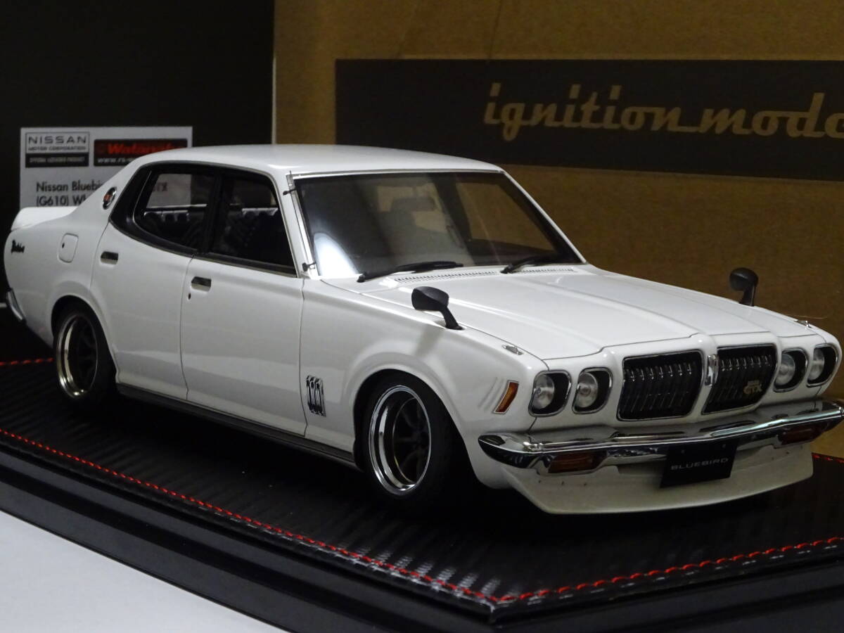 ☆IG3617☆1/18 Nissan Bluebird U 2000GTX (G610) White☆サメブル☆ブルーバード☆14inch RS ワタナベ仕様☆イグニッション☆ignition☆