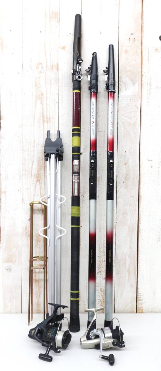 Fishing フィッシング　海釣　投釣　お買い得セット ＊SURF CASTING ROD きらら　450DX 2本＊大型投げ竿＊SHIMANO HOLIDAY SPIN 6000 他