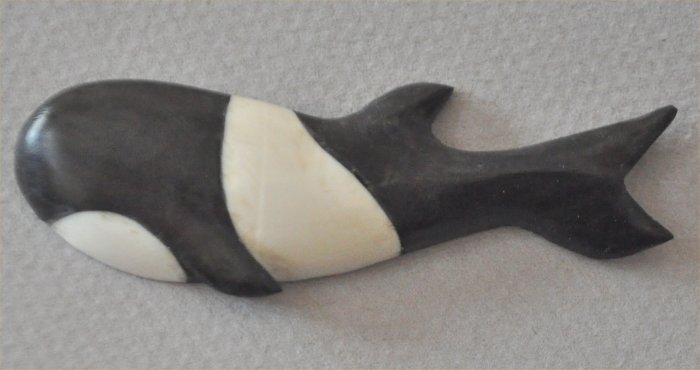 ナンタケットバスケット用の張り合わせパンダクジラデザインのオーナメント