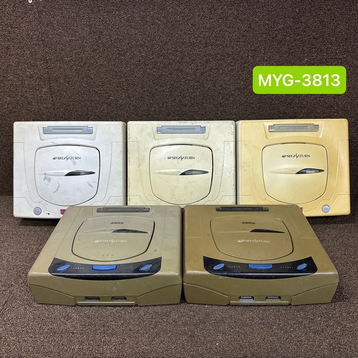 MYG-3813 激安 ゲー厶機 SEGA SEGASATURN 本体 5台 通電OK セガサターン レトロゲーム ジャンク 同梱不可