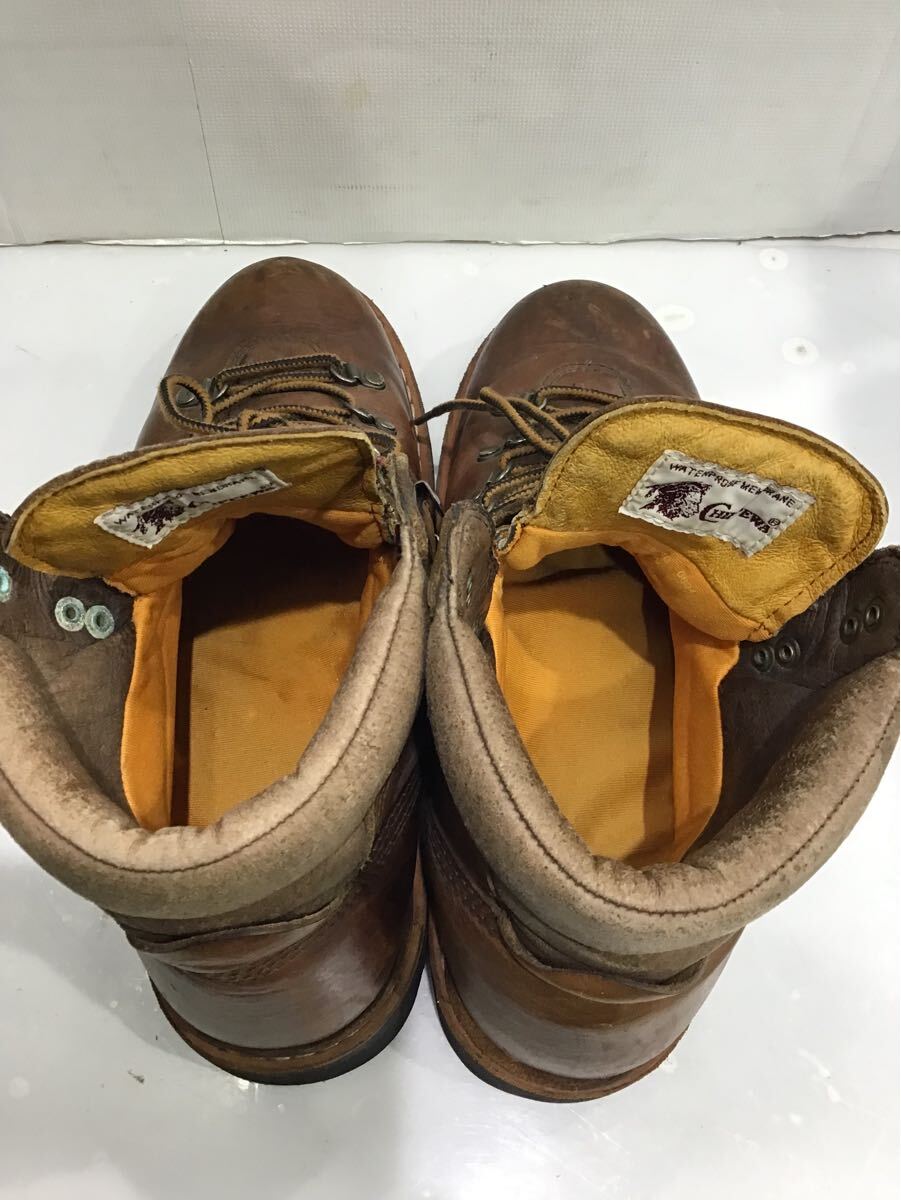 【CHIPPDWA チペワ】 トレッキングブーツ マウンテンブーツ ブラウン US9 Vibramゾール アメカジ 2412oki k_画像7