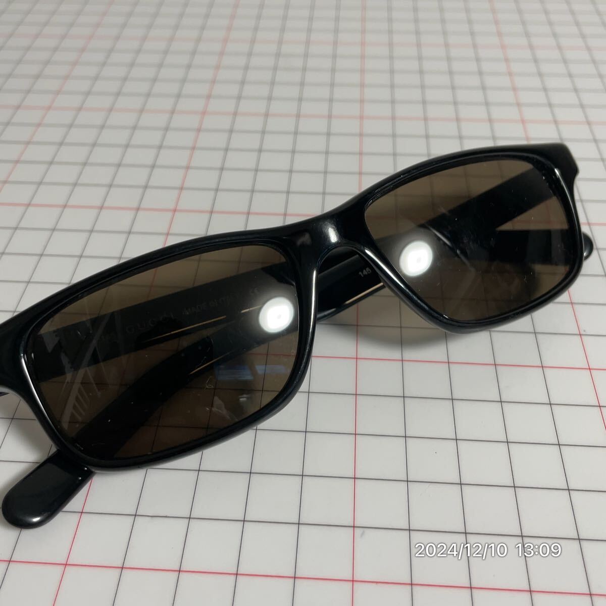 GUCCI グッチ Gロゴ フルリム スクエア ブラックカラー サングラス メガネ 眼鏡