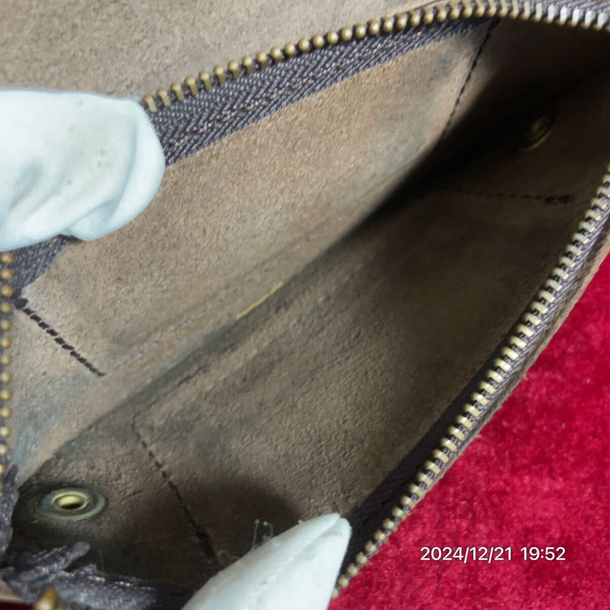 RATS ラッツ ブランドロゴ ブラウンカラー レザー 革 二つ折り ウォレット 長財布_画像6