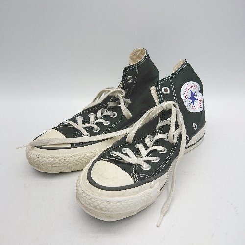 ◇ Θ CONVERSE コンバース ロゴ入り キャンバススニーカー サイズ4 ブラック レディース メンズ E