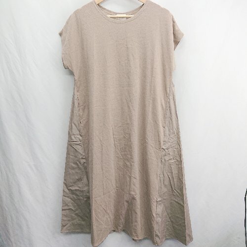 ◇ ⊂ ◎ BEAMS HEART ビームス ハート ロング丈 ワンピース サイズ表記なし ベージュ系 レディース E