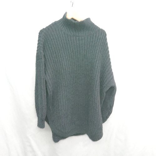 ◇ ⊇ MOUSSY マウジー 長袖 ニット セーター サイズF ブラック レディース E