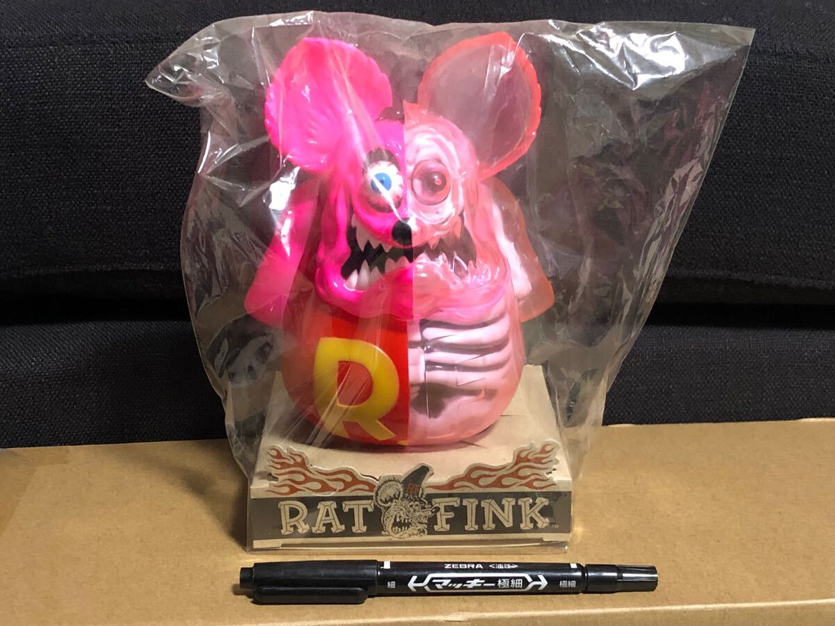 SECRETBASE 蛍光ピンク Rat Fink ラットフィンク X-RAY SECRETBASE 蛍光ピンク Rat Fink ラットフィンク X-RAY